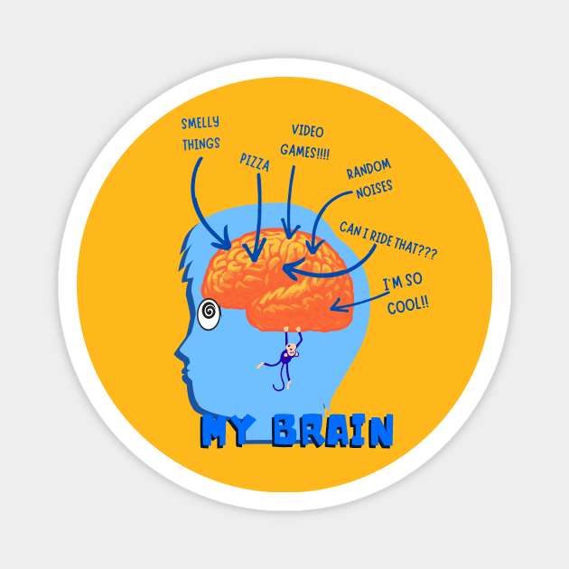 My Kid Brain for Boys Magnet by EvolvedandLovingIt